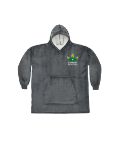 RR Oversized Hooded Blanket (Charcoal)