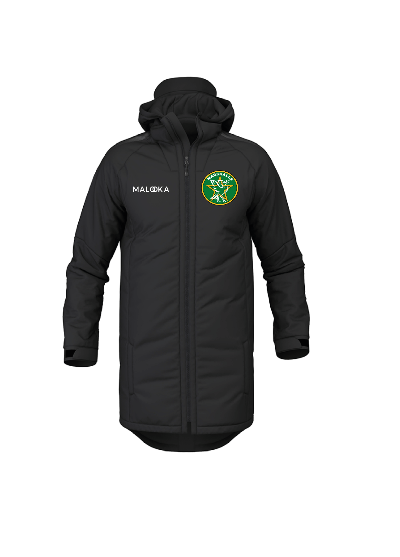 MFC 3/4 Length Padded Coat (Black)